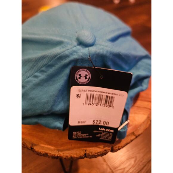 Under Armour UA Logo Hat HeatGear Adjustable Cap Blue New Men Women - Picture 4 of 7